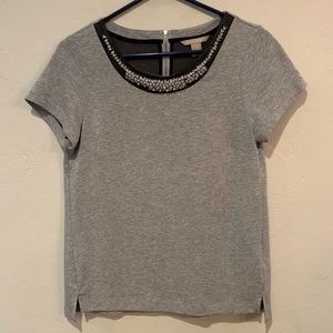 Banana Republic short sleeve embellished shirt